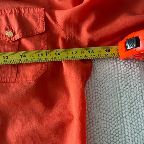Tory Burch Orange Cotton Shirt Size 4 - Picture 6 of 7